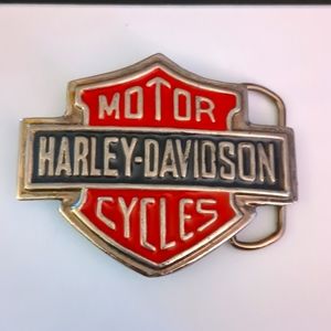 Vintage Harley Davidson Logo Belt Buckle